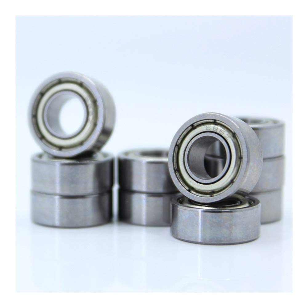 JGNAYRKJQI 10Pcs 686ZZ Small Size Bearing 686Z P0 Chrome Steel Ball Bearings 6x13x5 mm(50Pcs)