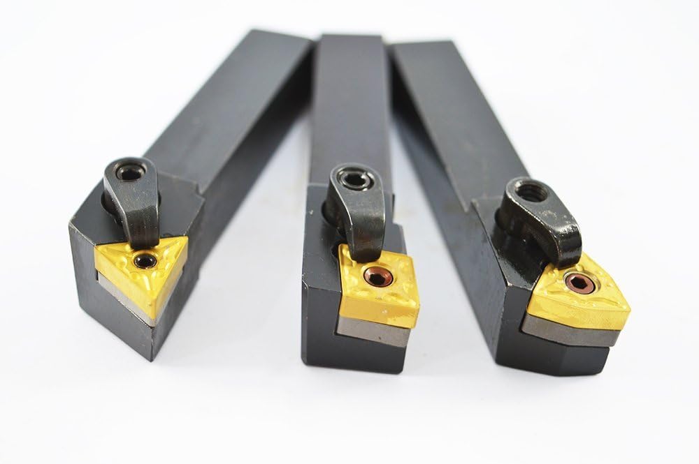 3PCS 5/8" Shank Diameter CNC Lathe Excircle Indexable Carbide Turning Tool Sets Holder Boring Bar Bit Set With 3pcs Indexable Carbide Inserts
