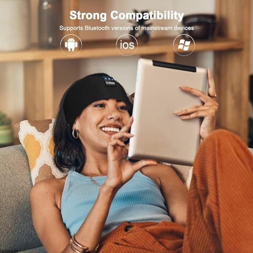 Image of LC-dolida Bluetooth 5.4 Sleep Headphones Headband,Sports Headband Earphones Wireless with Speaker Microphone USB C,Ideal for Travel, Night Work, Side Sleeping and Office Use for Both Men and Women