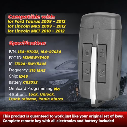 Télécommande intelligente Ford Taurus pour un accès sans clé mains libres - 3