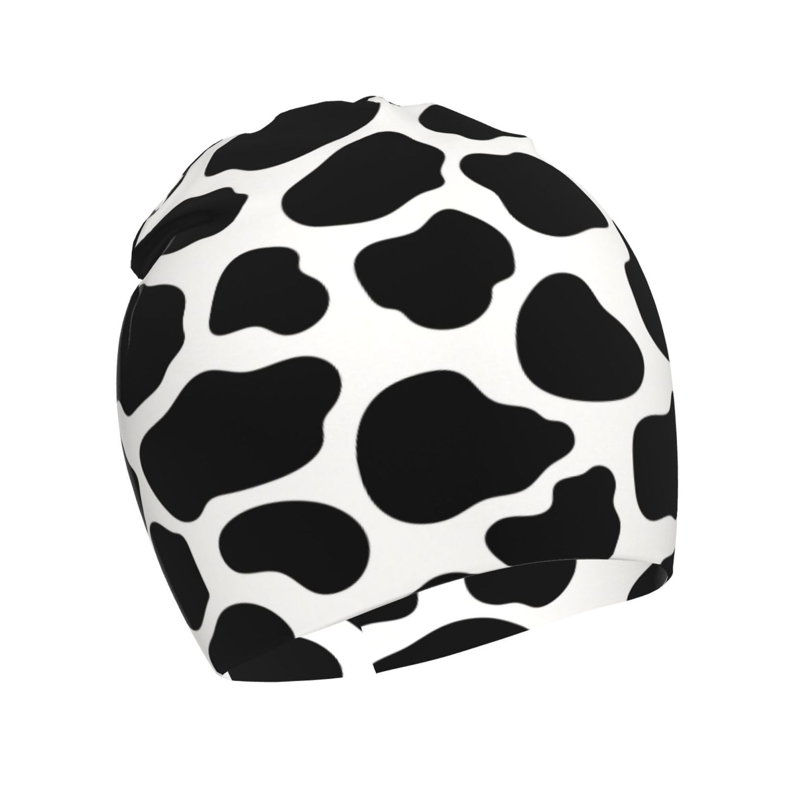 Rqzwdq Cow Print Kids Beanie Hats Warm Knit Beanie Cap Skull Caps Gifts Decor for Boys Girls White