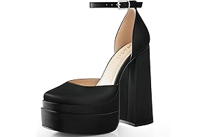 5.7in Square Toe Platform Heels for Women