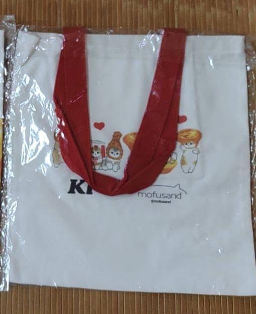 台湾 モフサンド ケンタッキー 限定　トート バッグ mofusand 非売品 モフサンド 台湾 ケンタッキー 限定 コラボ トートバッグ mofusand