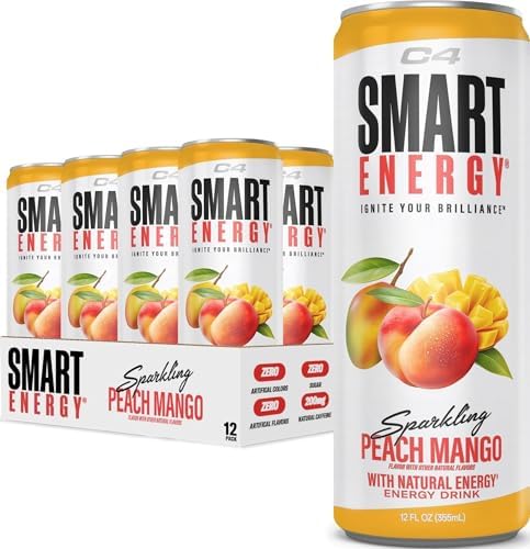 C4 Smart Energy Drink, 200mg Caffeine, 12 Fl Oz 12pk