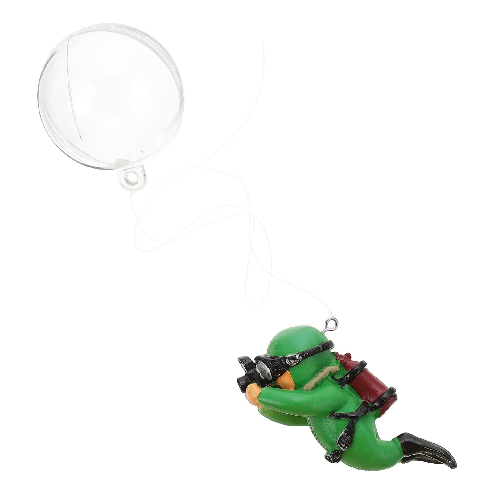 5 Pièces Plongeur D'aquarium Accessoires D'aquarium Décoration Flottante D'aquarium Décoration Flottante pour Aquarium Figurines Mini Nageurs Gros Homme Vert Fantoche PVC Char