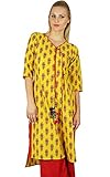  Bimba Coutume ne Kurti Traditionnel imprimé Asymétrique Tunique en Coton