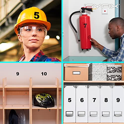 Isyfix Black Vinyl Numbers Stickers – 2 Inch Self Adhesive (2 Sets)- Premium Decal Die Cut And Pre-Spaced For Mailbox, Signs, Window, Door, Cars, Trucks, Homes, Businesses, Address Numbers, Indoor Or Outdoor #TOP5