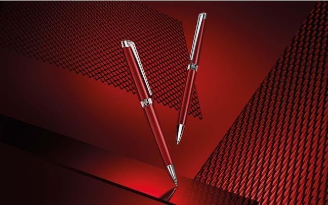 Caran dAche Leman Slim 4781 580 Ballpoint Pen in the Colour Rouge Carmin — view 6