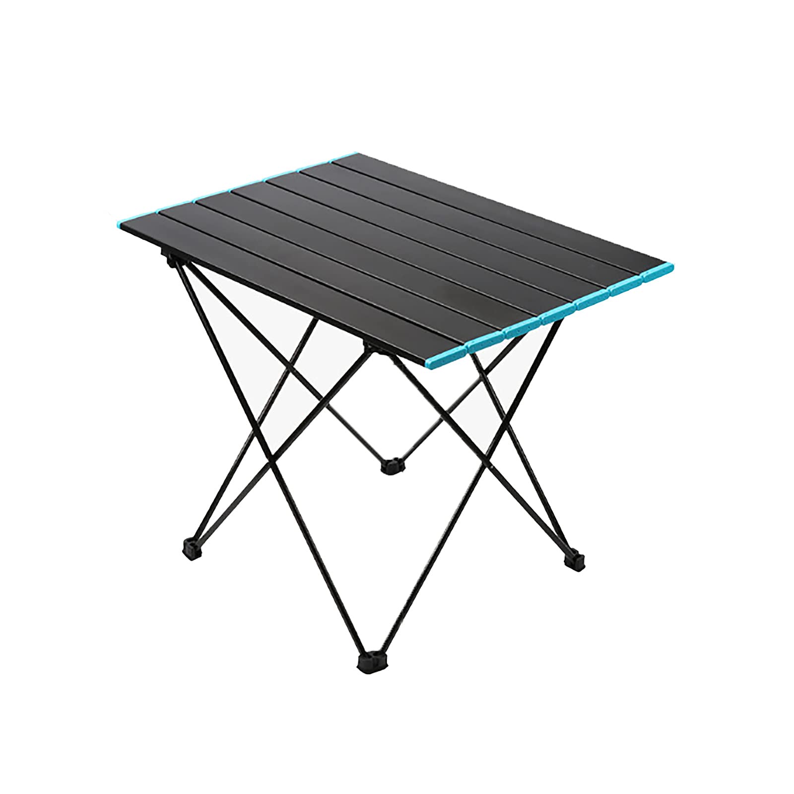Table de camping pliable noire M avec sac de rangement pour pique-nique