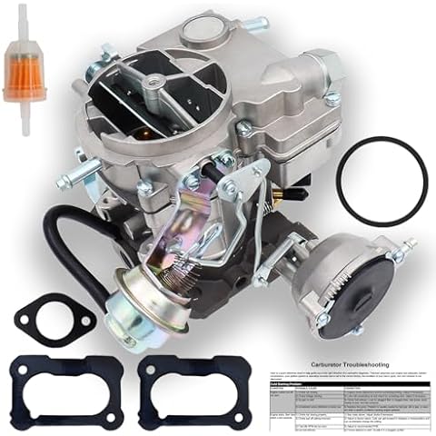 THUNDERMINGO New 2 Barrel Carburetor for Rochester 2GC Chevy 5.7L 350Cu 6.6L 400Cu Chevrolet Carb Small Block Engines 1975-1980 C10 C20 C30 C50 G10 P30 Bel Air Chevelle Corvette Automatic Choke Cover