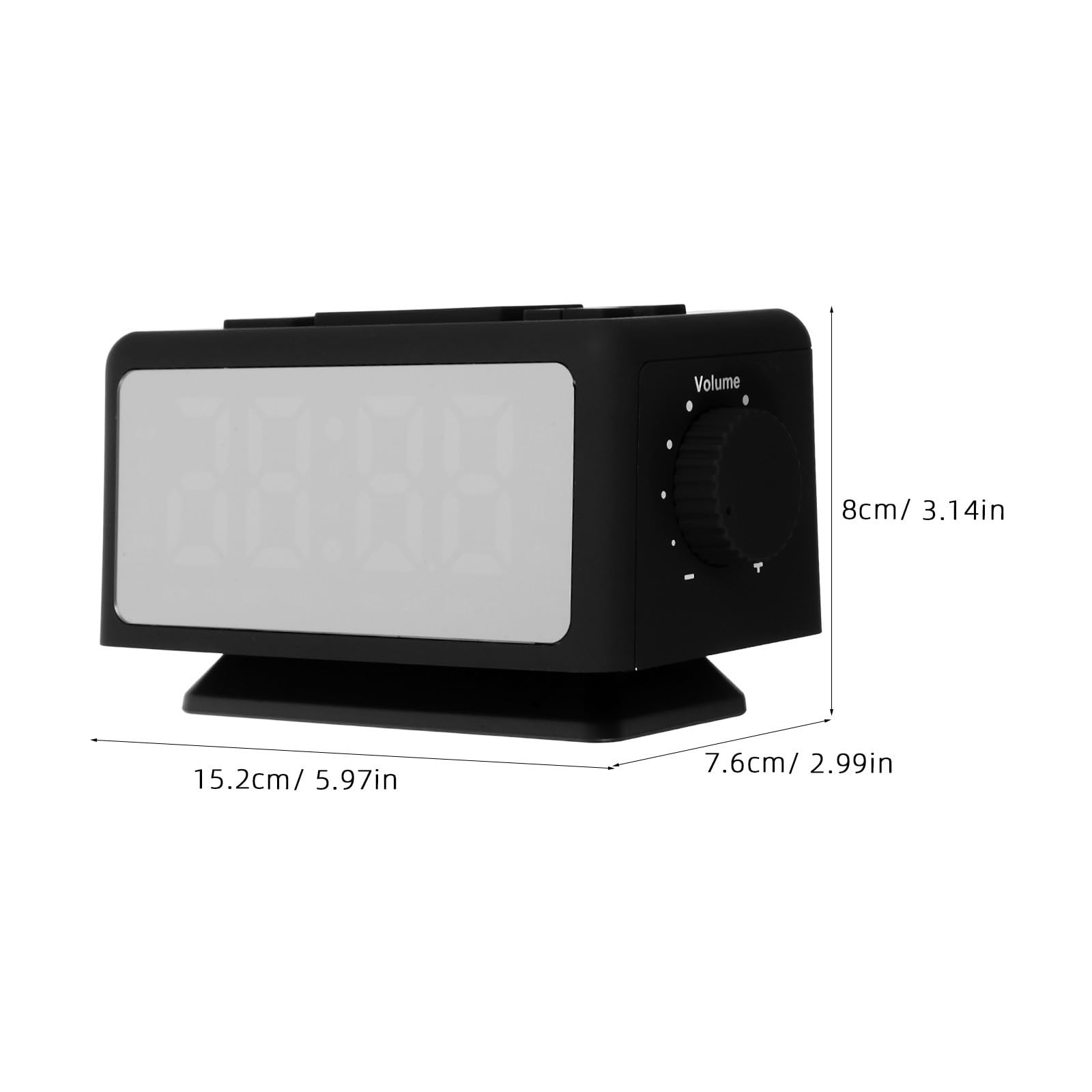 HOMSFOU Reloj Despertador Digital LED con Radio y Pantalla Espejo, Función Doble Alarma, Display de Día Laborable y Doble Puerto USB para Dormitorio