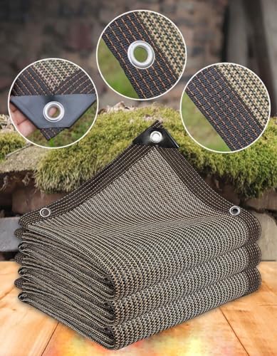 Toile d'ombrage marron oeillets pour éliminer la chaleur du soleil