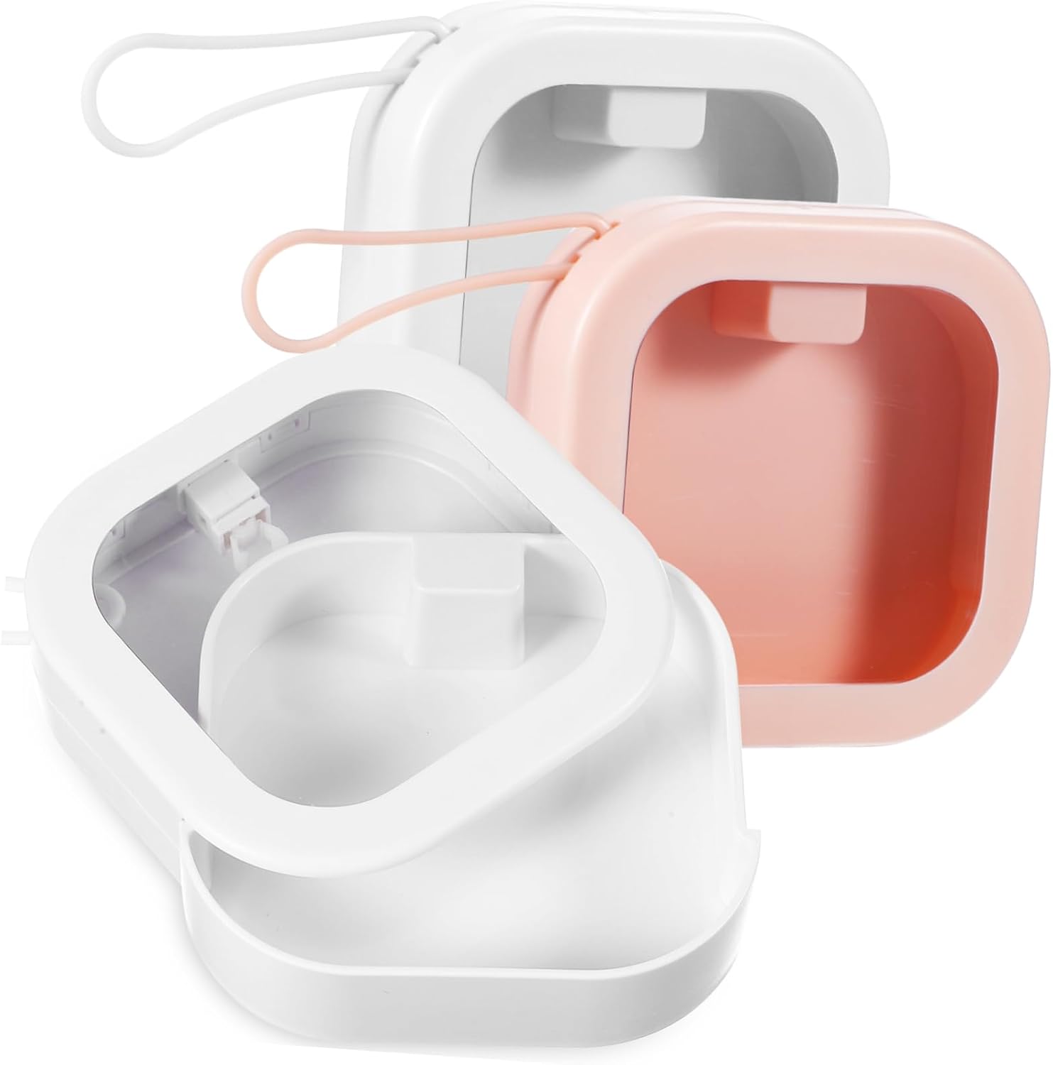 3pcs Portable Retainer Storage Cases Vibrant Colors for Oral Care Lightweight and Compact Retainer Containers for Travel and Daily Use Ample Space for Multiple