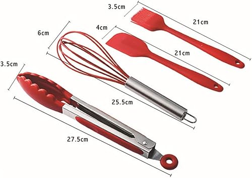 Miniatura 6 de Juego de utensilios de cocina 10 utensilios de cocina de silicona utensilios de cocina antiadherentes espátula cucharón batidoras pala cuchara sopa