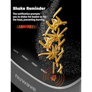 Nuwave Brio Plus 8 Qt Air Fryer, PFAS Free, New & Improved, Digital Touch Screen, Cool White Display, 50°F~400°F in Precise 5°, 5 Cook Functions, 100 Presets & 50 Memory, 3 Wattages 700, 1500, 1800 Nuwave Brio Plus 8 Qt Air Fryer PFAS Free New Improved Digital Touch Screen Cool White Display 50F400F in Precise 5 5 Cook Functions 100 Presets 50 Memory 3 Wattages 700 1500 1800