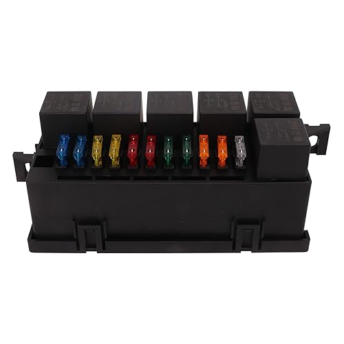 Bloque de cuchillas de 6 vías, kit de caja de relé impermeable de 12 V con 11 ATCATO, 6 para relé estilo Bosch, terminal de crimpado 52, soporte Z,
