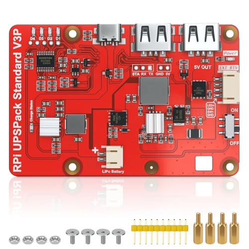 YELUFT UPS for Raspberry Pi 4, Raspberry Pi V3P Lithium