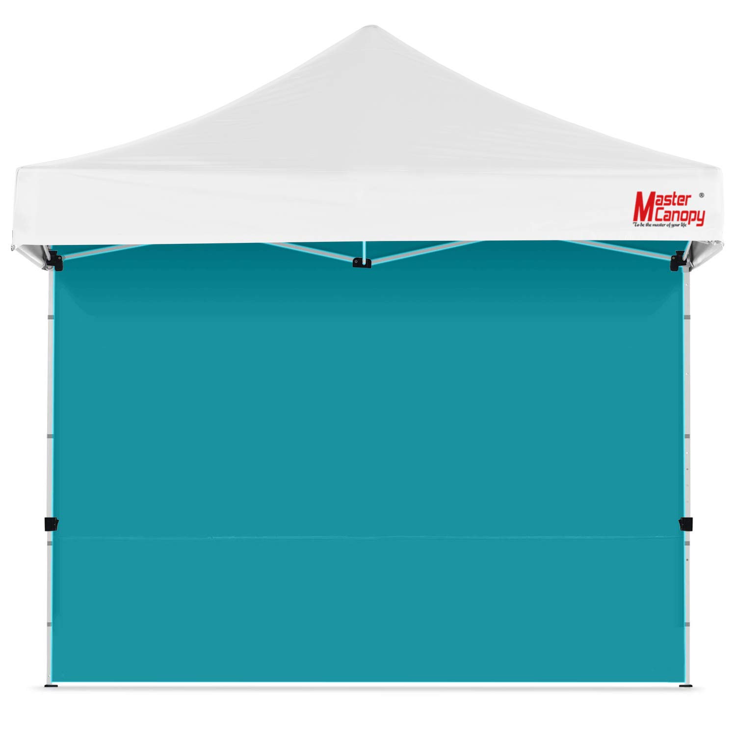 MASTERCANOPY 10x10ft Canopy SunWall Instant Canopy SideWall for Pop Up Canopy Tent Gazebos, UV Protection Sidewall Only, Spliceable (1 Pack, Turquoise