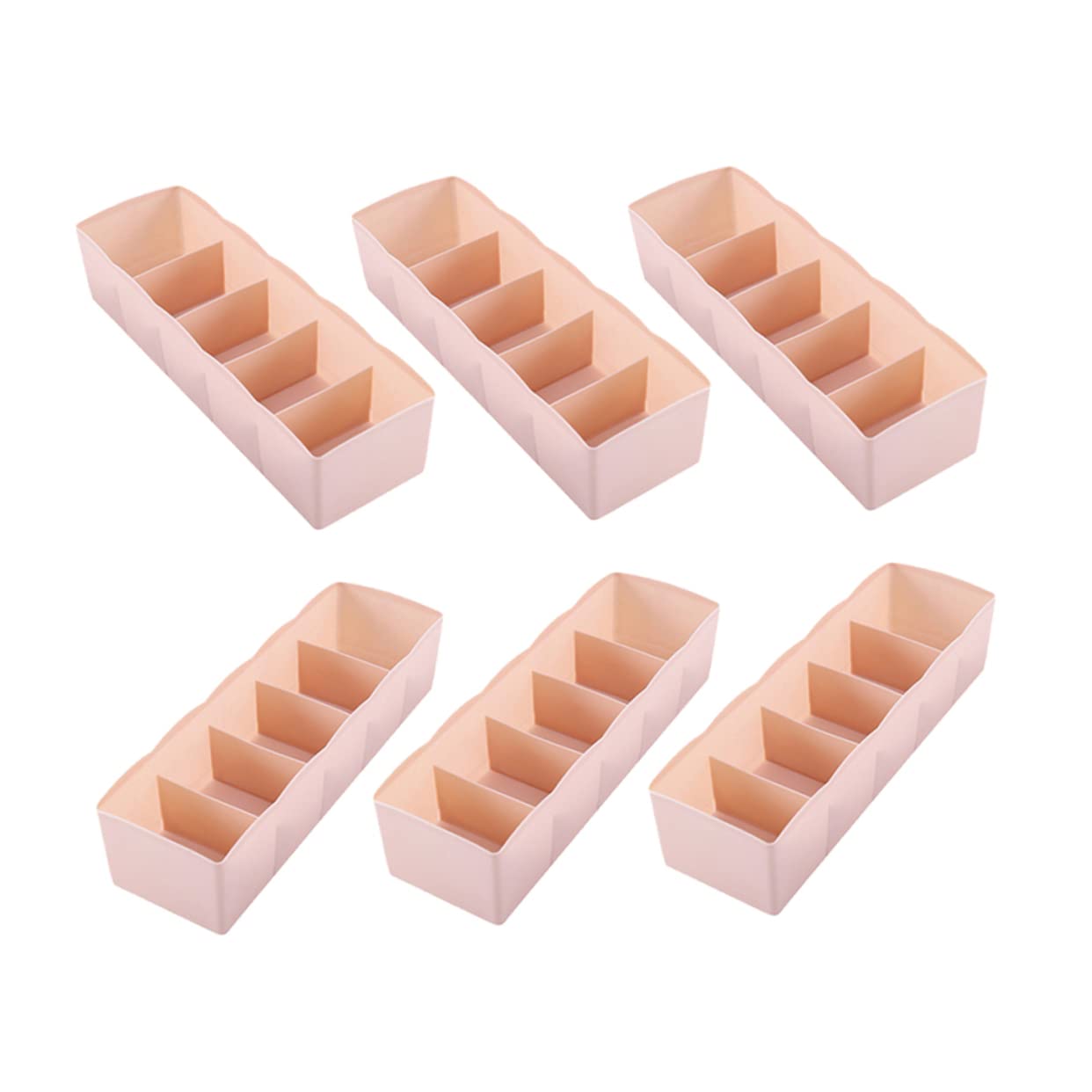 6 Piezas Caja de almacenaje divisor organizadores para calcetines y ropa interior cajas almacenaje cajas de almacenaje organizador de calcetines calcetín tipo cajonera el plastico