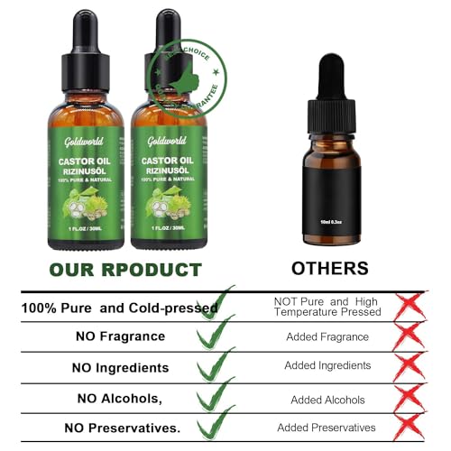 Castor Oil,2 Packs w/Free Lash&Brow Brushes&E-Book,100% Pure Hair Oil for Eyebrow Lash Eyelash Beard Growth Serum Dry Hair Skin Care Essential Oils,Gifts for Women Men Mum Wife Her - Image 7