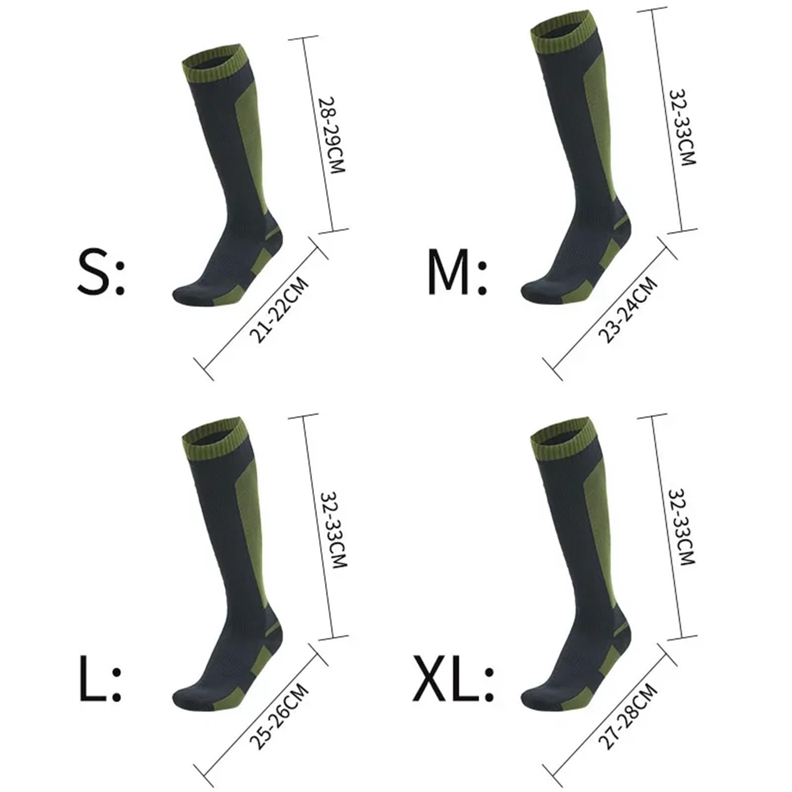 Wasserdichte Socken Knee high Waterproof Socks Hiking Wading Outdoor Camping Cycling Skiing Mountaineering Warm Long Sock FüR Wie Laufen