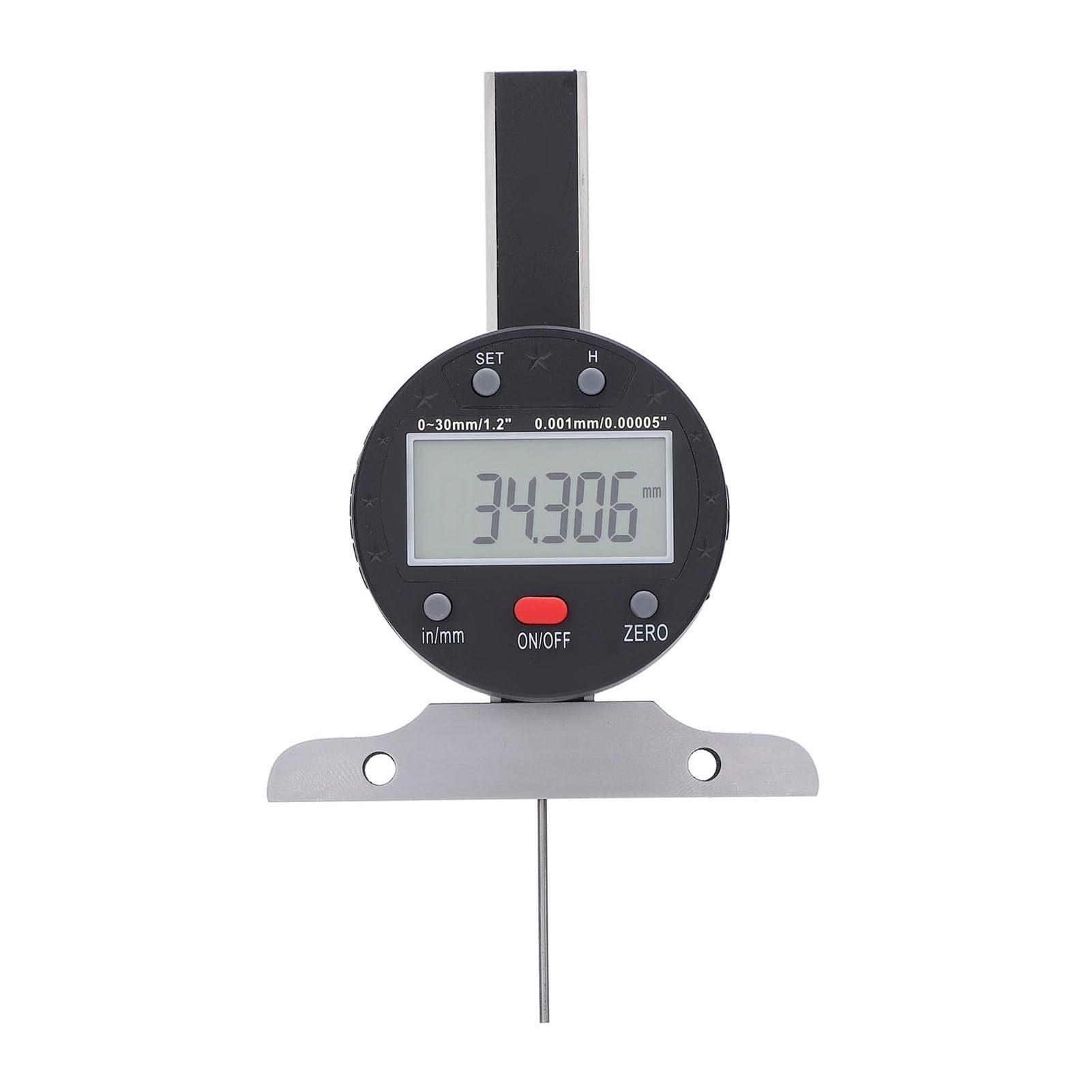 Misuratore di profondità Digitale, misuratore con Portata 0-30 mm 0-1,2 Pollici Porta USB, Strumento misurazione della elettronico precisione 0,001,00005 for Auto e Camion