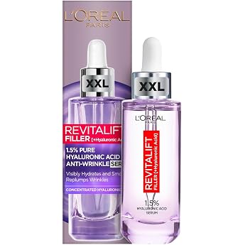 L'Or&eacute;al Paris Aufpolsterndes XXL Serum f&uuml;r Frauen: f&uuml;r Faltenminderung &amp; jugendlich und praller aussehende Haut mit [1,5% Hya