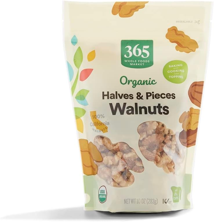 365 by Whole Foods Market, Organic Halves & Pieces Walnuts, 10 Ounce