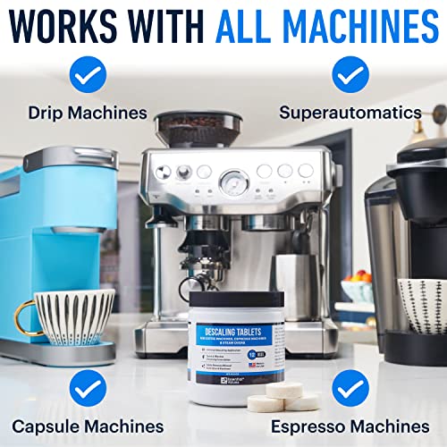 Coffee Cleaner Descaling Tablets - 12 Count Descaler Coffee Machine - For Jura, Miele, Bosch, Tassimo Espresso Machines And Miele Steam Ovens By Essential Values #TOP2