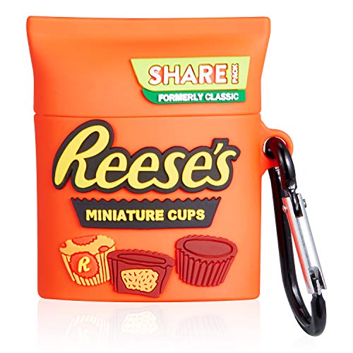 Stsnano For Airpod 2/1 Case Soft Silicone Cute Cartoon Kawaii Funny Cover Food Fashion Protective Skin Accessories Keychain Girls Teens Cases For Air Pods Compatible With Airpods 2&1, Ree's Chocolate #TOP3