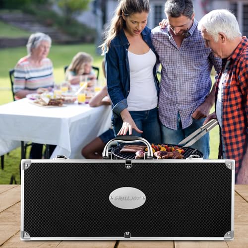 image for Grilljoy BBQ Accessories Grill Tools Set - 22PCS Stainless Steel Barbe