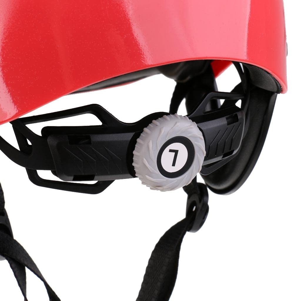 Casco de seguridad ajustable para kayak, canoa, vela, surf, ABS rojo talla L 58-62 cm