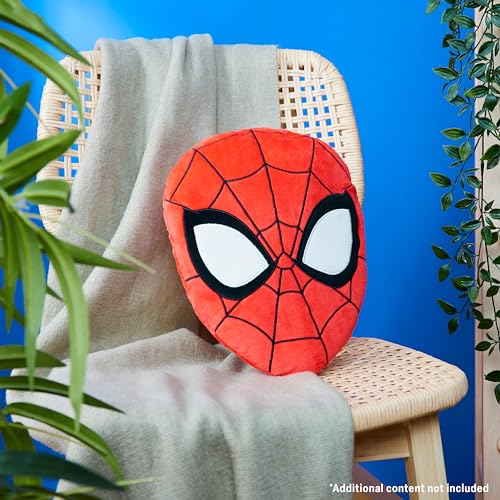 Disney Spiderman 3D Plush Pillow Cushions for Bed, Kids Bedroom Accessories 34 x 25cm - Spiderman Gifts for Boys (Red) Disney Spiderman 3D Plush Pillow Cushions for Bed, Kids Bedroom Accessories 34 x 25cm - Spiderman Gifts for Boys (Red)