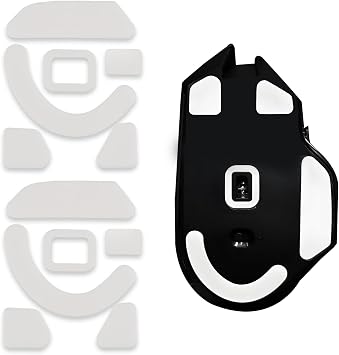 2 Pack V3 X HyperSpee Wireless Esports Gaming Mouse Feet Sliding Stickers, Mice Glass Skates Pad, Replacement Glide Stickers for Smooth Control and Precision on Any Gaming Surface White PTFE