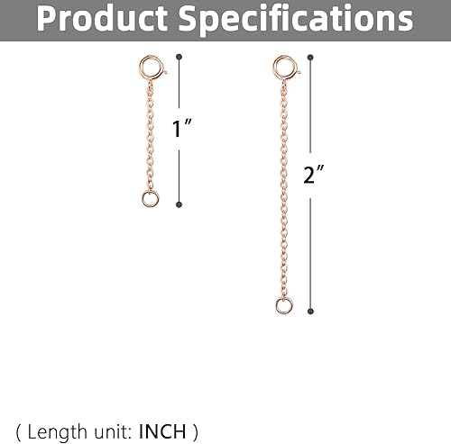 Miniatura 77 de Extensor de collar de plata de ley 925, extensores de cadena de collar para mujer, pulsera de cadena, extensión de joyería para collares, juego de 3