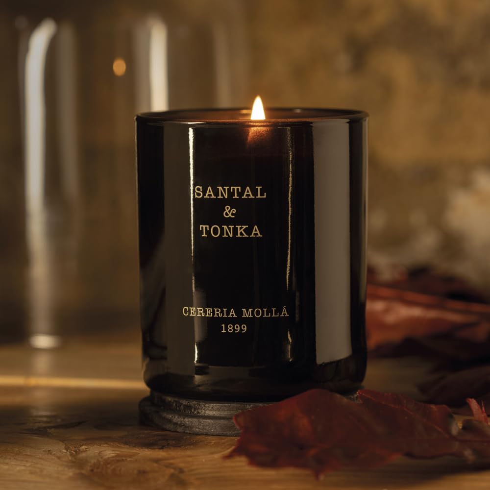 Cereria Molla Santal & Tonka - Vela perfumada de cristal