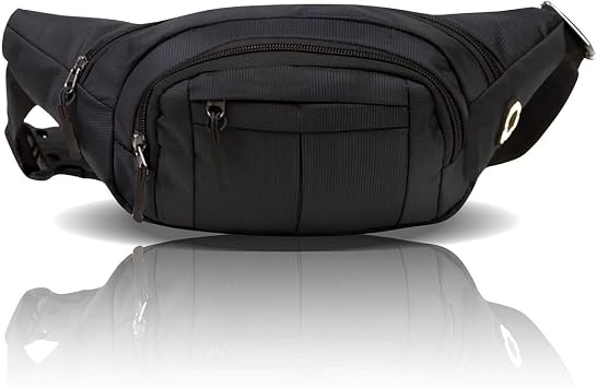 Av A Dos Black Unisex Waterproof Cross Strap Shoulder Waist Bag Daily Walking Running Outdoor Bag