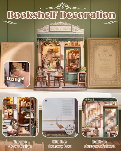 Book Nook Kit for Adults, DIY Miniature House Coffee Shop Booknook — view 3