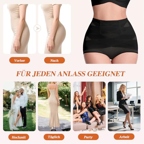 Annsuki Shapewear Damen Bauchweg Unterhose,Miederhose hoher Taille Bauch Weg Unterhose,Unterwäsche Miederpant Body Shaper für Frauen
