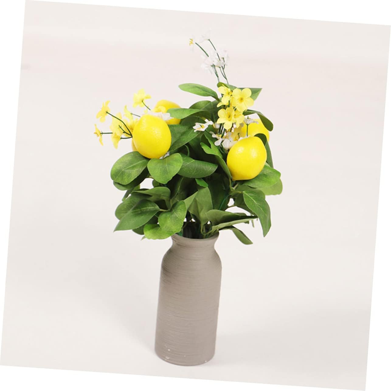 4pcs Imitation Lemon Artificial Branch Simulation Bouquet for Home Decor Wedding Party and Photography Props Vivid Colors with Realistic Leaves