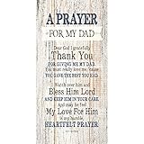 Dad Father Wood Plaque Inspiring Quotes 6 3/4' x 13 5/8' - Classy Vertical Frame Wall Decoration | Keyhole on Back for Hanging | Dear God I Gratefully Thank You for Giving me My dad