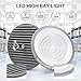 XYCN 15 Pack 100W UFO Led High Bay Light,IP66 Waterproof,120VAC,15050LM 5000K Daylight Area Lighting,450W MH/HPS with Plug Commercial Bay Lighting for Warehouse/Shop/Workshop/Barn/Gym/Factory
