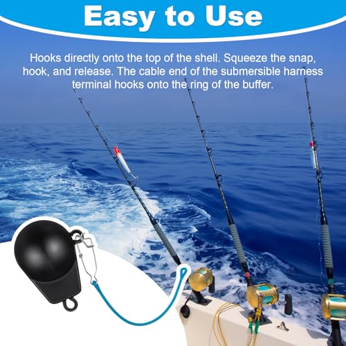 Sinbana 2st Downrigger Gewichtsdämpfer zum Angeln mit Auslöseknopf, Edelstahl Downrigger Snubber Dämpfer zum Schleppangeln Angel Planerboard Gewichte, 38cm Lang