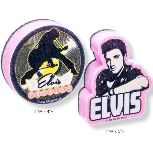 Spoontiques Elvis Premium Sponge Set - 2-Pack Multi-Purpose Cleaning Sponges - Dual-Sided Non-Scratch Scrub & Absorbent Wipe - Durable, Reusable, Odor-Resistant for Daily Use image 4