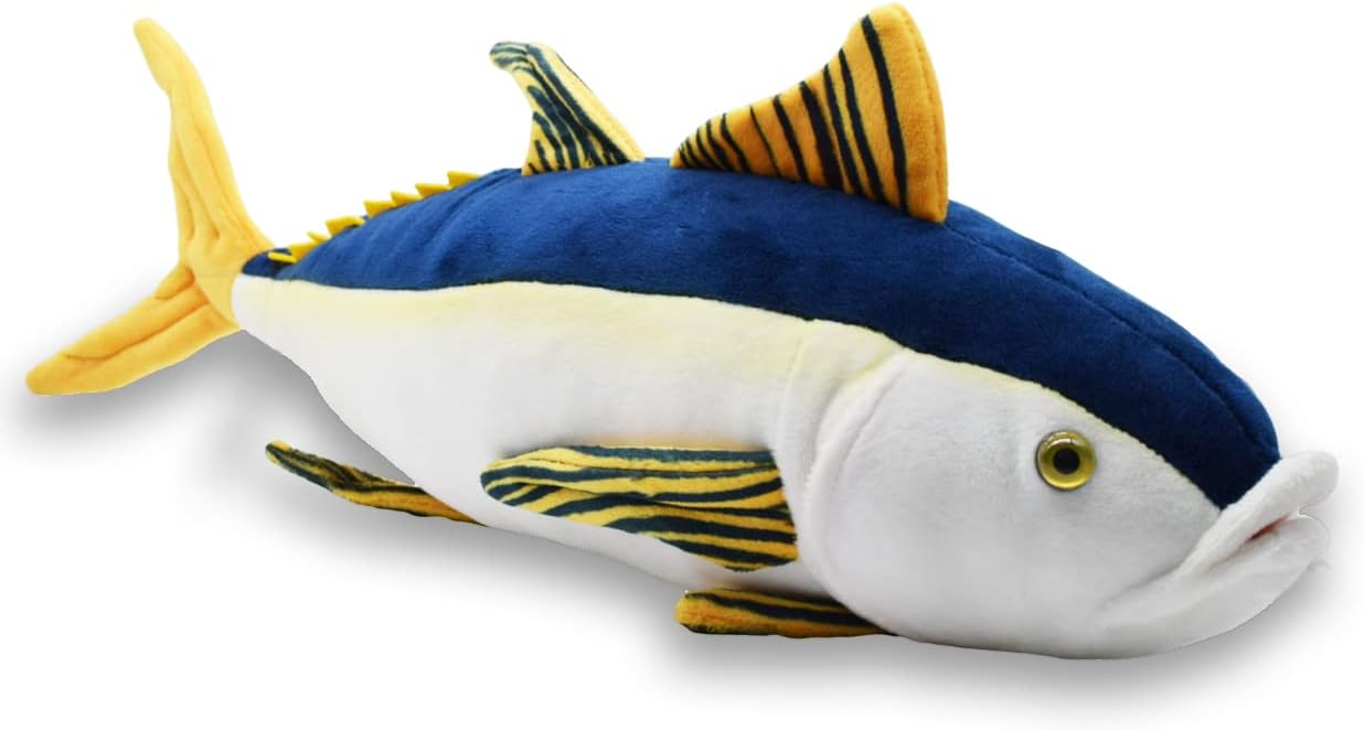 keaiartly Realistic Yellowfin Tuna Fish Stuffed Animal