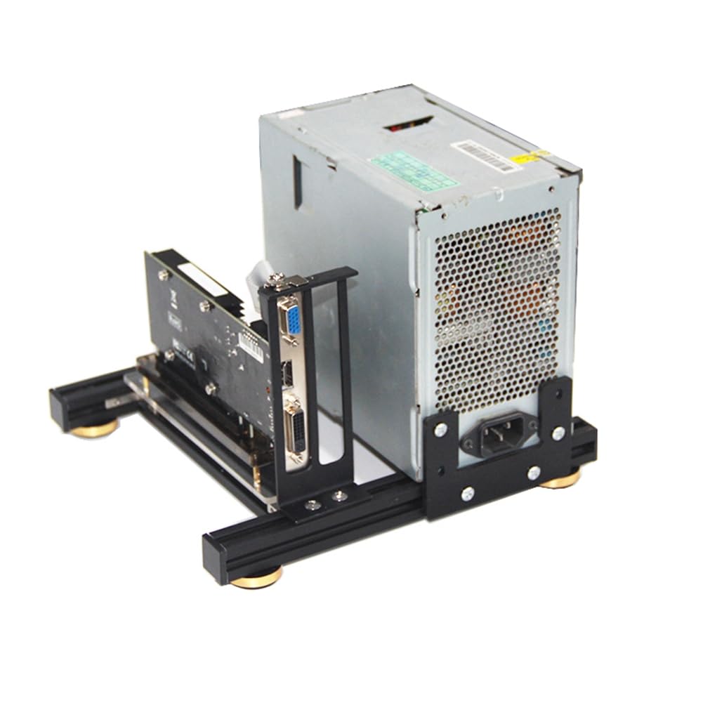 Upgrade GPU + PSU DIY Externes Grafikkarten-Rack mit Power-Basis für ATX PSU Aluminium Unterstützung Dock