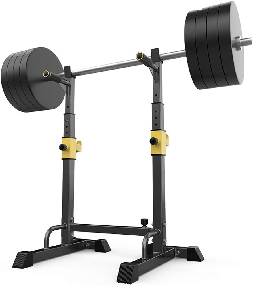 Fitness Power Rack Barbell Squat Rack Steel Barbell Rack Weight Lifting Height Adjustable Barbell Rack Indoor Fitness Equipment Squat Cage Home Gym