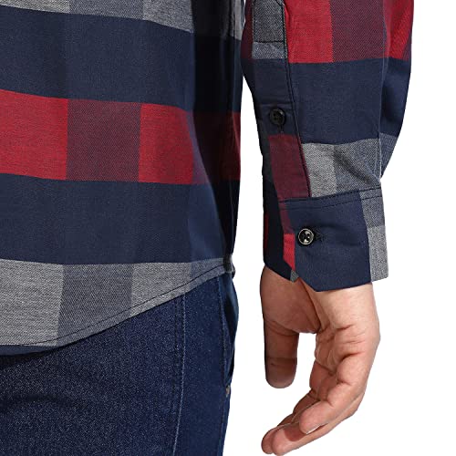 Image of CAHOOT Instafab Plus Men's Button Up Regular Fit Shirt for Casual Wear | Modern Clothing Shirt Crafted with Regular Sleeve, Comfort Fit & High-Performance for Everyday Wear