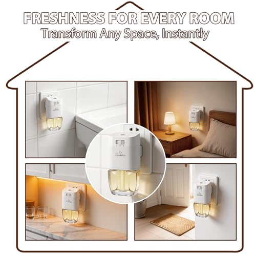Image of Plug In Air Freshener Refills for Home, 12 Count 7.92 FL OZ | Ocean Breeze, Fresh Linen, Bohemia Forest & Winds In Summer Scent for Home, Compatible with Air Wick & Glade