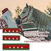 SilTriangle 3 Pcs Christmas Horse Santa Halter Bridle Cover with Jingle Bell Horse Halter Noseband Cheek Pieces Cover Christmas Tack Costume for Parade(Red Green)
